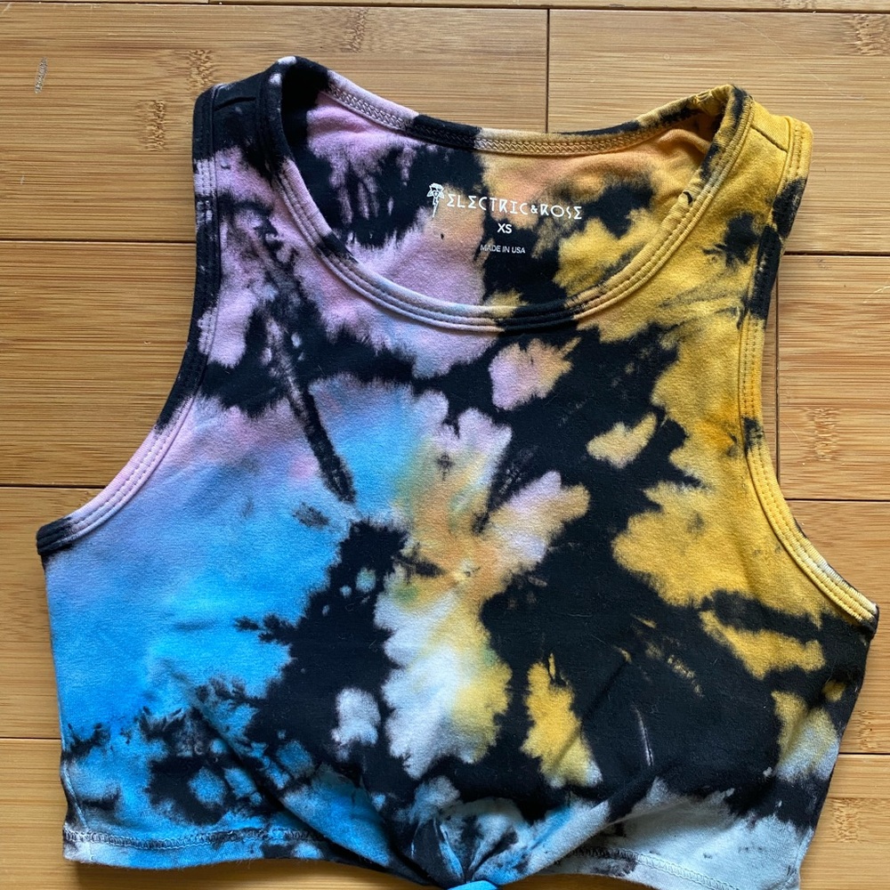 Electric & Rose cotton crop bra tank XS